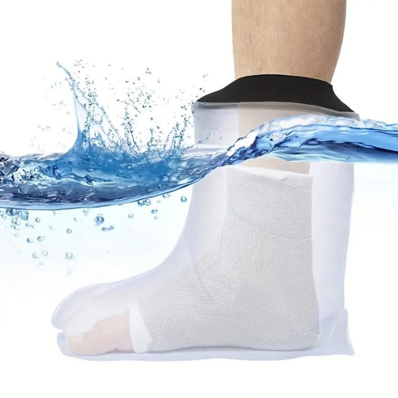 1pc Waterproof Leg Foot Cast Cover Shower Bath Adult, Reusable Watertight Seal Cast Shower Cover Leg To Keep Dry, Bandage Cast Leg Foot Ankle, No On Skin - Main Image