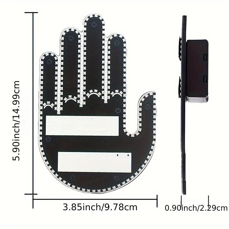 Led RGB Finger Lights Illuminated Gesture Light Car Finger Lamp with Remote Color Changing3