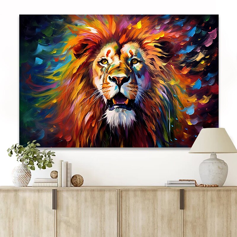 Animals Wall Art Canvas Majestic Lion Prints and Posters Pictures Decorative Fabric Painting For Living Room Pictures No Frame4
