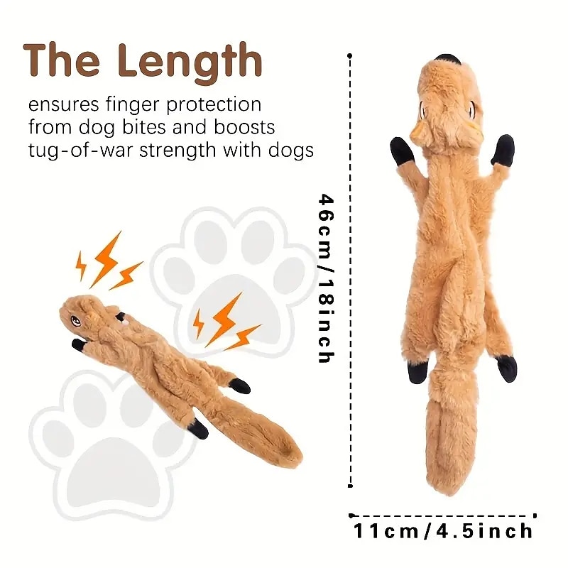 1 PC Dog Squeaky Toys No Stuffing Plush Dogs Chew Toy For Small Medium Chewer Squeak Pets Supplies Tough Durable Puppy Teething Chewing Aggressive Interactive Toys3