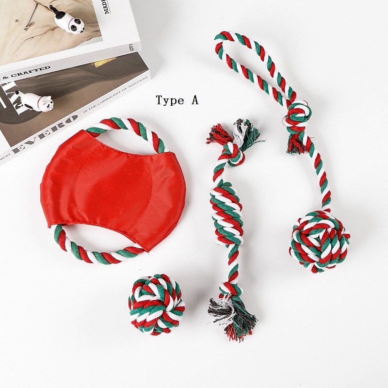 Ball Chew Toy Ball Launchers Interactive Toy Ropes with Pet Friendly Durable Pet Exercise Pet Training Teething Toy for Rodents Dog Rabbits Cat Birds Indoor Outdoor Pet Play