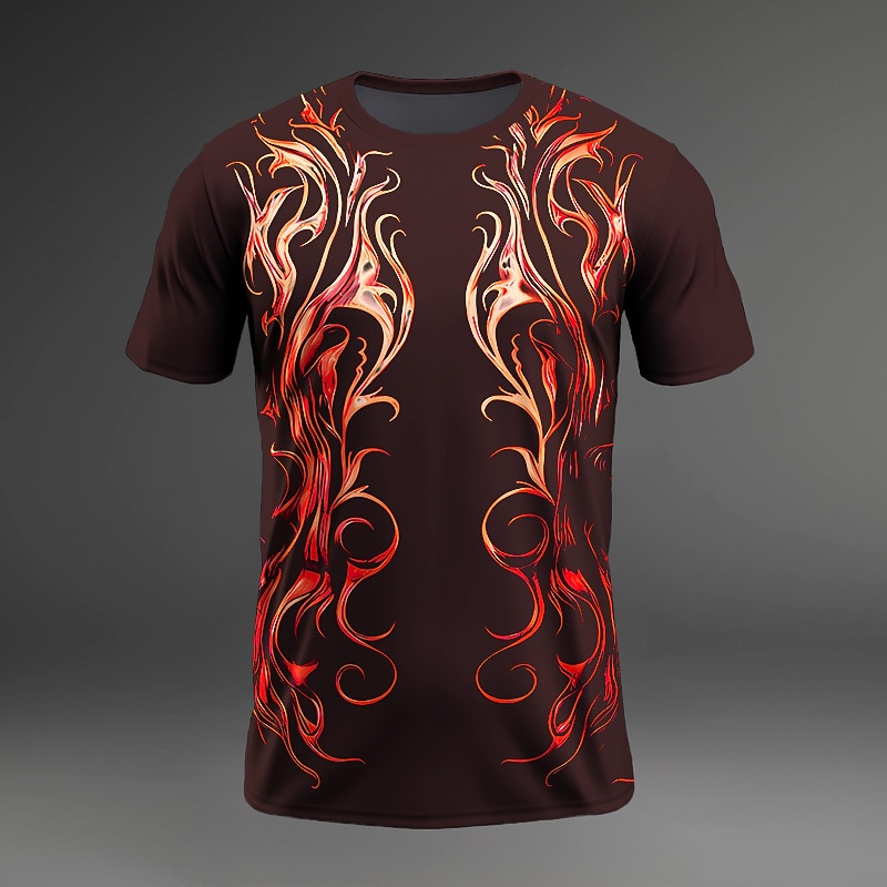 Men's Graphic Totem T Shirt Short Sleeve T shirt 3D Print Crew Neck Shirt Daily Designer Casual Sports Outdoor Holiday Going out Red Blue Purple Spring & Summer Clothing Apparel S M L XL 2XL 3XL 4XL3