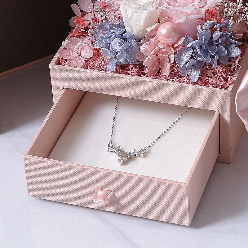Valentine's Day Creative Gift Eternal Flower Rose Gift Box Birthday Gift Preserving Fresh Flowers(only box)4
