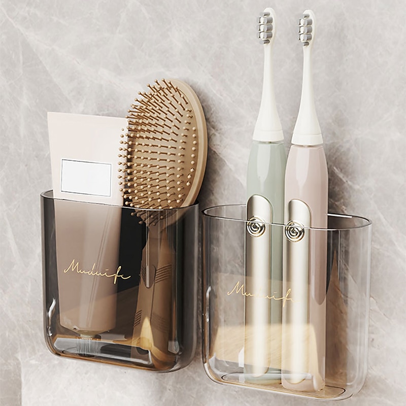 Wall Mount Remote Control Holder Transparent Remote Control Holder Convenient Media Organizer Wall Mount Organizer Rack Shelf4