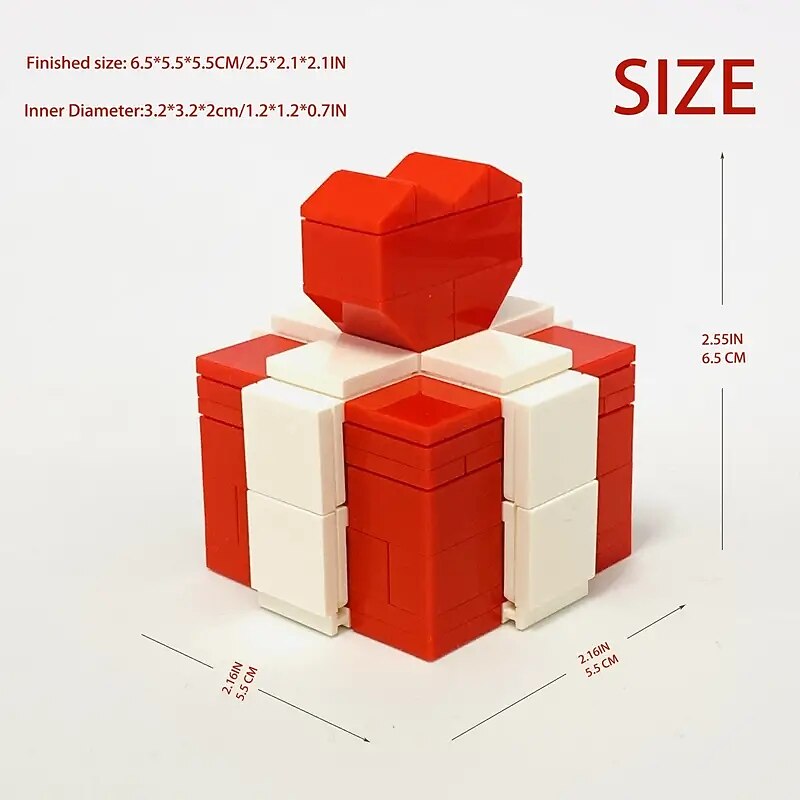 Women's Day Gifts 1pc Puzzle Ring Earring Box For Valentine's Day  The Most Heartfelt Block Gift Box For Valentine's Day Birthday New Year Ring Proposal Couple Gift Box Mother's Day Gifts for MoM3