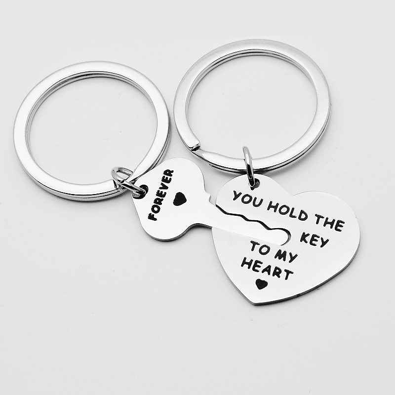 You Hold The Key to Couple Stainless Steel Keychain Valentine's Day2