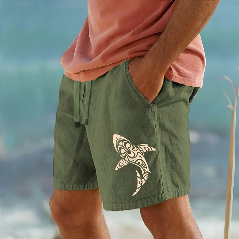 Men's Animal Whale Shorts Summer Shorts Beach Shorts Mid Waist Hawaiian Casual Outdoor Holiday Going out Drawstring Elastic Waist Print Designer Clothing Apparel4