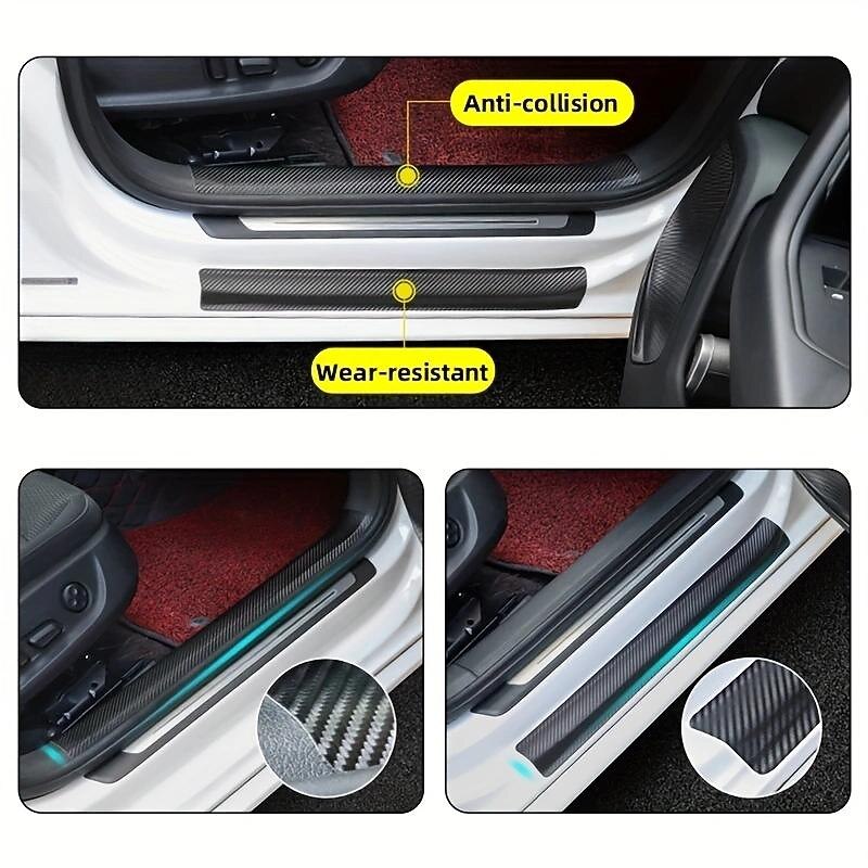 Car Decoration Car Stickers, Scratch Cover Car Body Carbon Fiber Stickers, Multifunctional Waterproof Stereo Stickers2