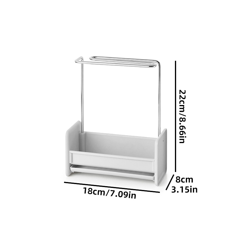 Kitchen Rag Racks Holders Dish Cloth Drain Washbasin Organizer Sponge Soap Rack Multi-function Storage Kitchen Bathroom Tools2