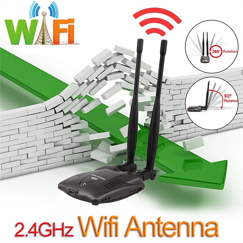 Wireless Beini Free Internet Long Range 3000mW Dual Wifi Antenna Blueway USB Wifi Adapter Decoder BT-N91002