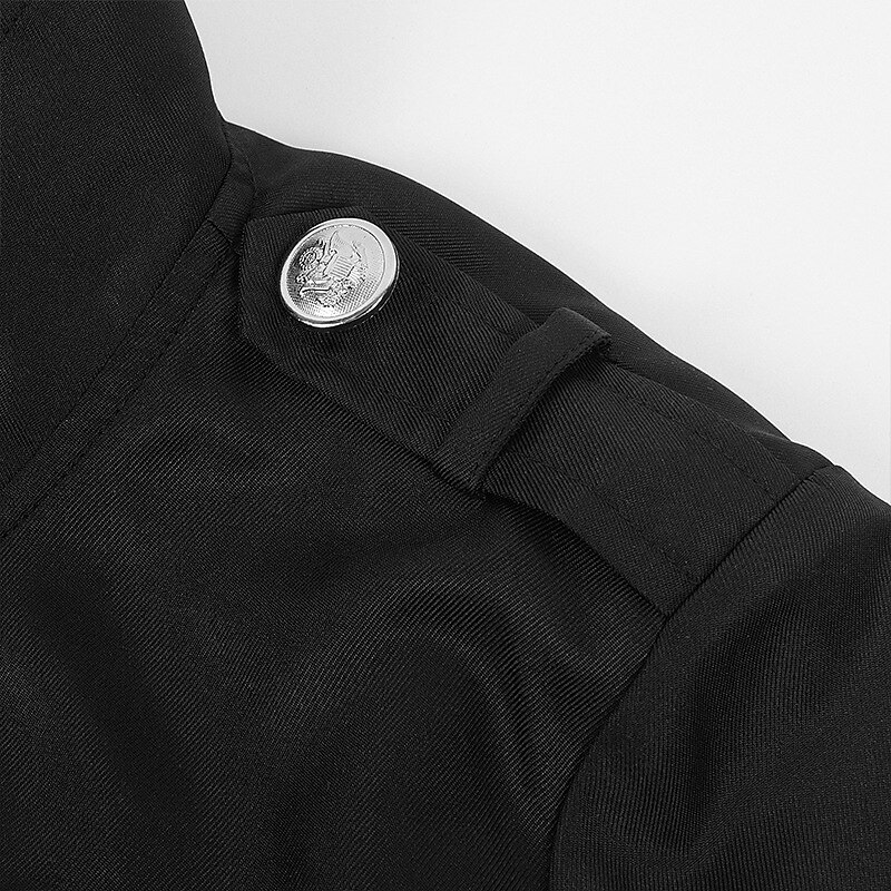 Retro Vintage Punk & Gothic Medieval Tailcoat Trench Coat Witch Cosplay Solid Colored Fancy Dress Women's Steampunk Walpurgis Night Halloween Carnival Masquerade Party / Evening LARP Adults' Coat3