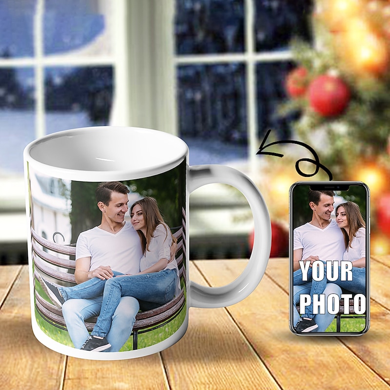 Personalized Photo Gift Mug  Custom Wedding Gift for Couple Wedding Gift Coffee Mugs Cup Custom Ceramic Mug Customizable Mug 11oz
