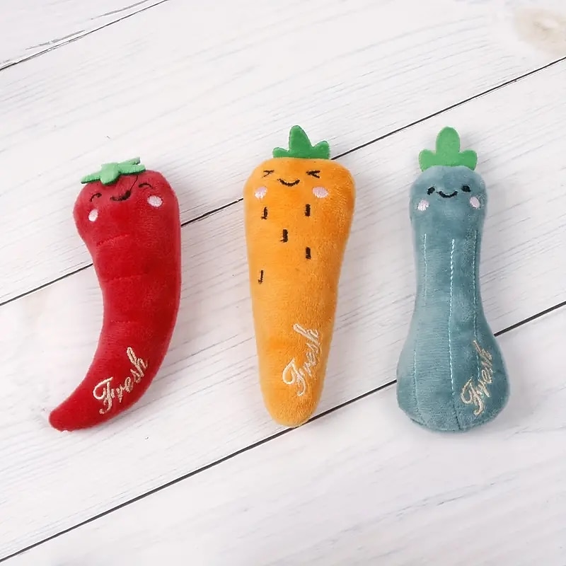 Cute Vegetable-Shaped Cat Teaser Toy - Fun Interactive Toy forCats & Dogs!