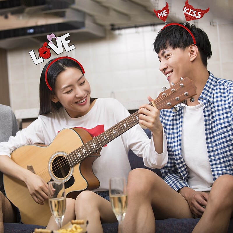 single party decoration hair band Hair bar decoration Valentine's Day love head hoop head buckle props4