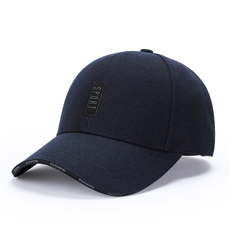 Unisex Baseball Cap Sun Hat Black Dark Navy Polyester Fashion Casual Minimalism Outdoor Vacation Plain Adjustable Sunscreen Fashion3