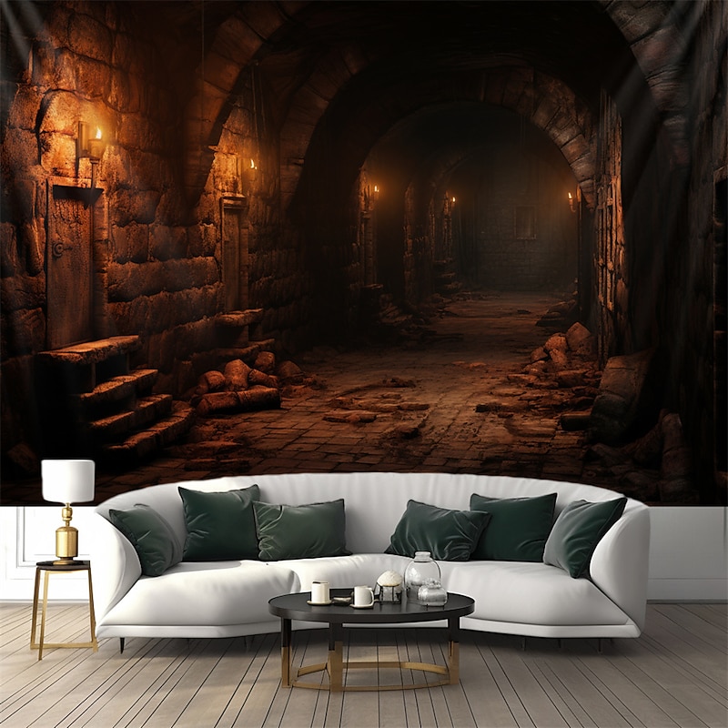 Underground Cave Hanging Tapestry Wall Art Large Tapestry Mural Decor Photograph Backdrop Blanket Curtain Home Bedroom Living Room Decoration2