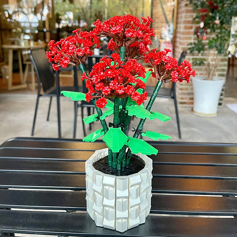 Women's Day Gifts Compatible With Le-go Building Blocks For Simulation Handmade Diy Decorative Ornaments Five Pointed Star Flowers Day Valentine's Day Mother's Day Gifts for MoM3