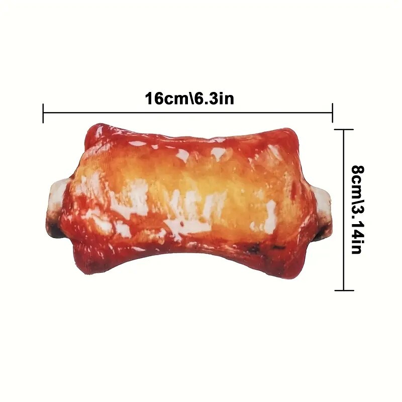 Interactive Durable Chew Toy for Dogs 1pc Food Design PetGrinding Teeth Squeak Plush Toy3