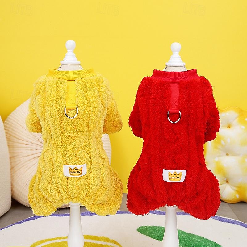 Dog Cat Jumpsuit Fashion Cute Winter Warm Soft Washable Comfortable Outdoor Sports Dog Clothing for Bichon Frise Poodle Pomeranian Baby Pet Papillon4