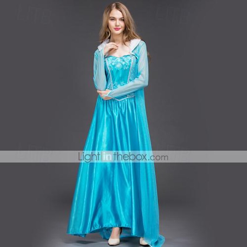 Princess Fairytale Elsa Dress Cosplay Costume Adults' Women's Female Vacation Dress Christmas Carnival Easy Halloween Costumes With Costume Wigs4