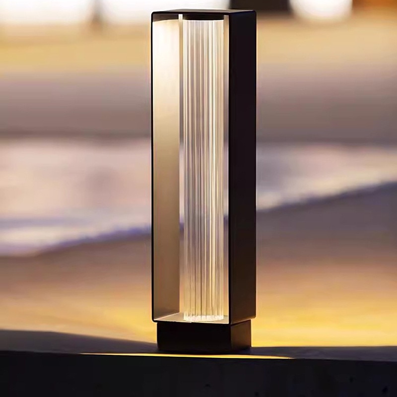 Pathway Lights Post Lights IP55 Waterproof Outdoor Lamp Post Lawn Light Floor Lamp Metal Glass E26 Lampholder Hardwired3