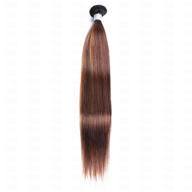 1 Bundle Human Hair Extension Hair T1B-4/30# Straight Hair 12-28 Inches2