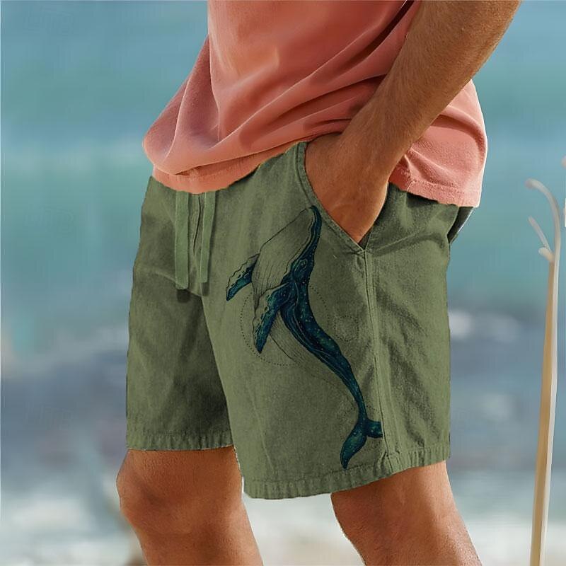 Men's Animal Shark Shorts Summer Shorts Beach Shorts Mid Waist Fashion Casual Outdoor Holiday Going out Drawstring Elastic Waist Print Designer Clothing Apparel3