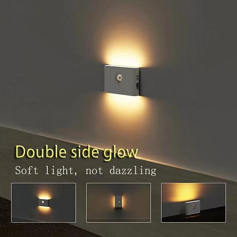 Smart Sensor Night Light Led Infrared Light Sensor Night Light Typec Rechargeable Magnetic Wireless Sensor Night Light