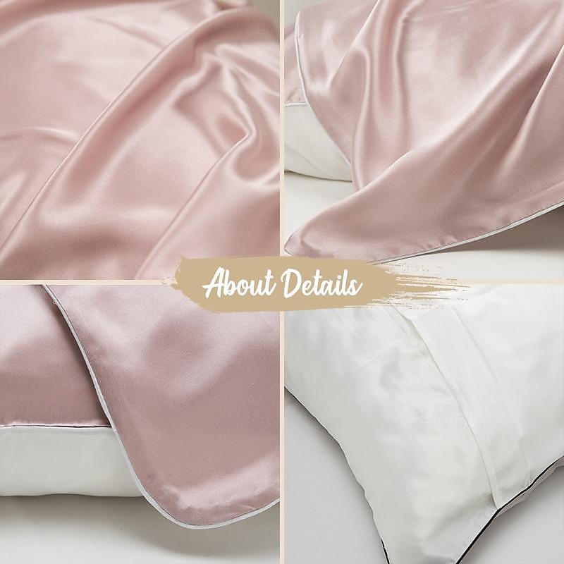 100% Mulberry Silk Pillowcase for Hair and Skin Health,Soft and Smooth Luxury Silk Pillow Cover,16 Momme Natural Silk Pillow Case Envelope Closure ,1pc3