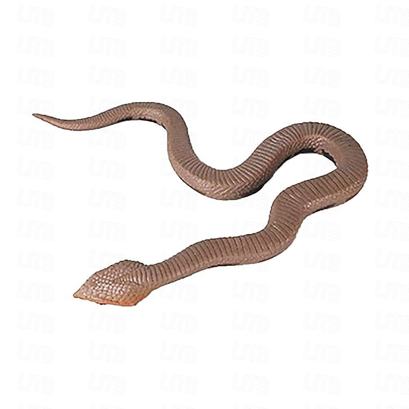 Realistic Snake Toy Rubber Snake Figure for Halloween Prank PropsLifelike Rubber Snakes Boa Constrictor FigurinesScare Birds Garden PropsPlastic Python Model Prank Gag Gift for April Fool's Day3