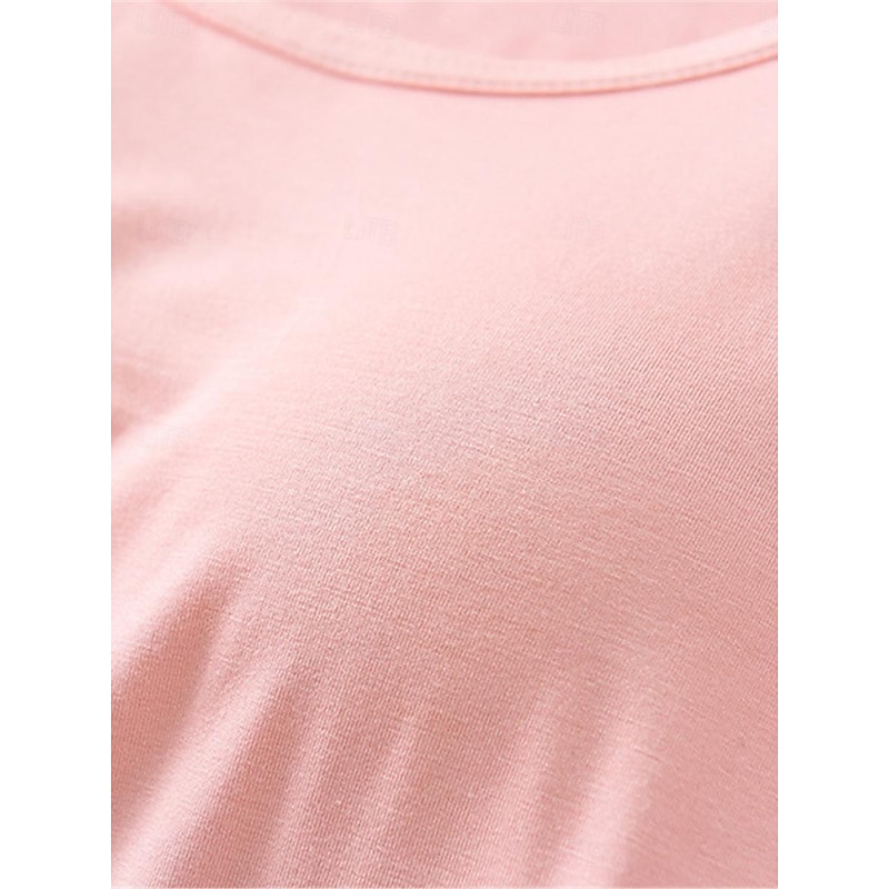 Women's Pajamas Sets Pure Color Simple Comfort Home Daily Bed Modal Breathable Crew Neck Long Sleeve T shirt Tee Pant Elastic Waist Summer Spring Home Outfits 13