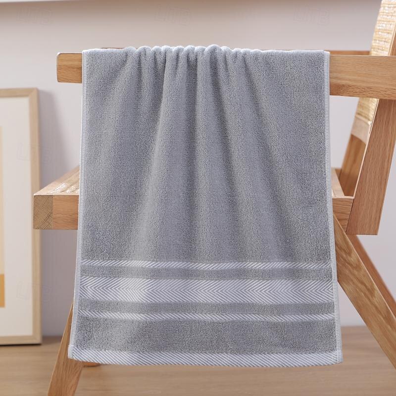 100% Cotton 34*74cm Absorbent Face Towels,Thickened Men's Couple Cotton Towels, Highly Absorbent Towels For Bathrooms, Gyms, Hotels And Spas, Solid Color Bath Towel4