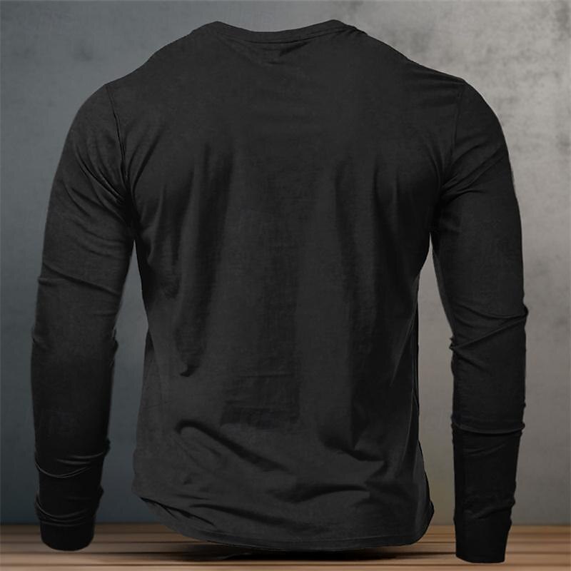 Men's Graphic Cartoon Funny T Shirt Long Sleeve T shirt 3D Print Crew Neck Shirt Designer Casual Subculture Sports Outdoor Holiday Going out Black Burgundy Blue Spring &  Fall Clothing Apparel S M L2