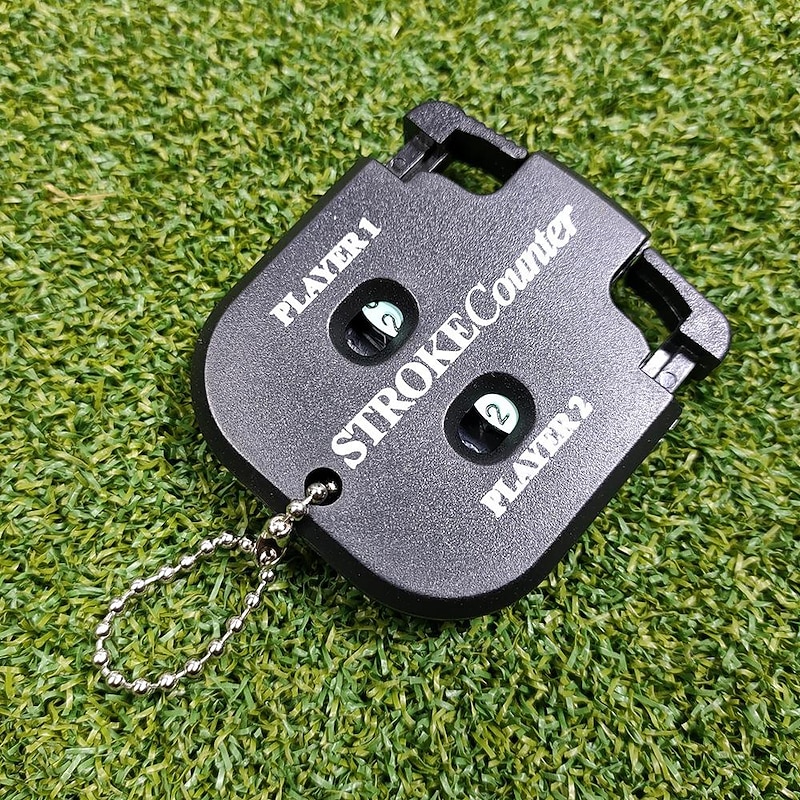 Golf Stroke Counter - Keychain Clicker Scorekeeper Game Shot Tracker - Keep Score of Golf and Mini Golf Games - Black
