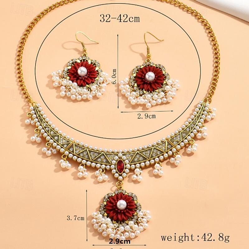 Necklace Earrings Necklace Earrings Retro Vintage Bohemian Boho Alloy For Cosplay Women's Costume Jewelry Fashion Jewelry4