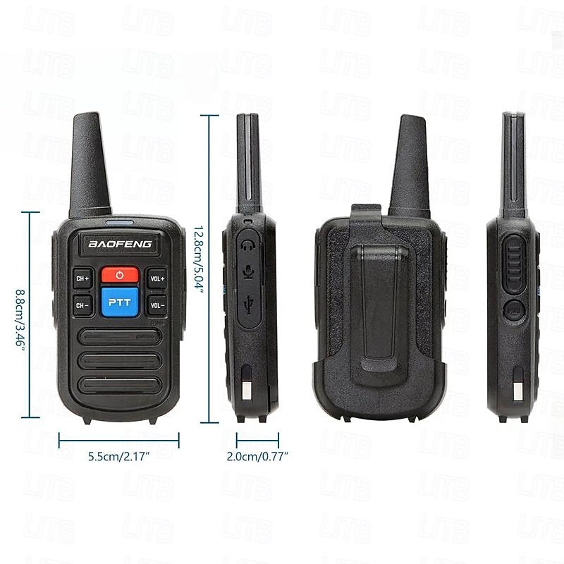 Baofeng Mini Walkie Talkie UHF 400-470MHz Handheld Dual Band Radios BF-C50 16 Channel Long Range 5W Two Way Radio with Charger3