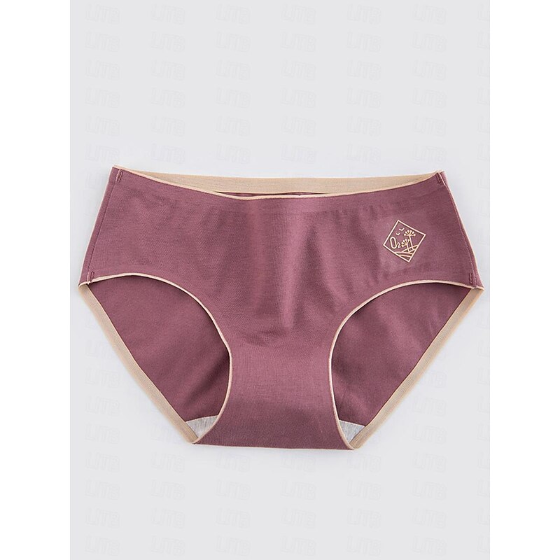 Women's Panties Pure Color Simple Daily Bed Cotton Breathable Summer Spring Home Outfits2