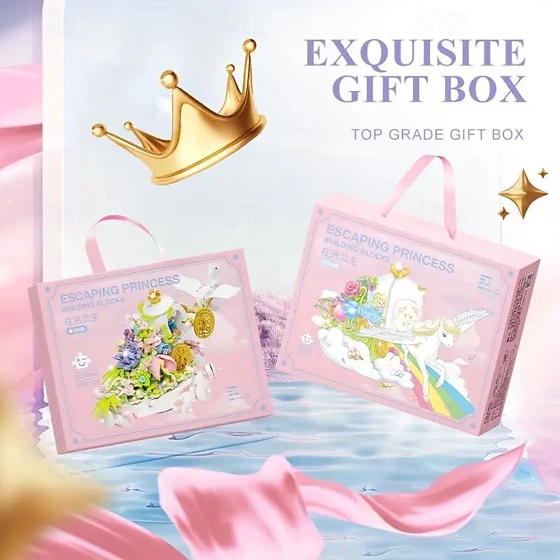 Women's Day Gifts 632 Pcs Waterside Pavilion Flower Blooming Educational With Lights Romantic Design Birthday Gift Women's Day Mother's Day Gifts for Girls Mother's Day Gifts for MoM3