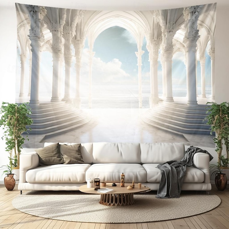 Heaven Palace Hanging Tapestry Wall Art Large Tapestry Mural Decor Photograph Backdrop Blanket Curtain Home Bedroom Living Room Decoration4