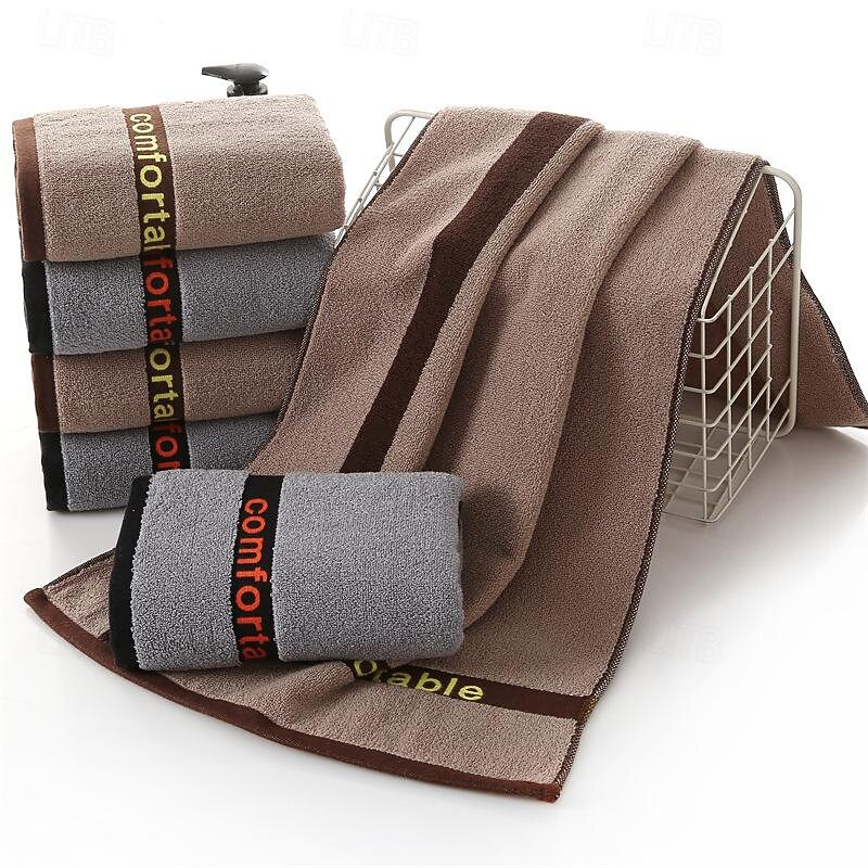 100% Cotton Absorbent Face Towels,Thickened Men's Couple Cotton Towels, Highly Absorbent Towels For Bathrooms, Gyms, Hotels And Spas, Solid Color Bath Towel