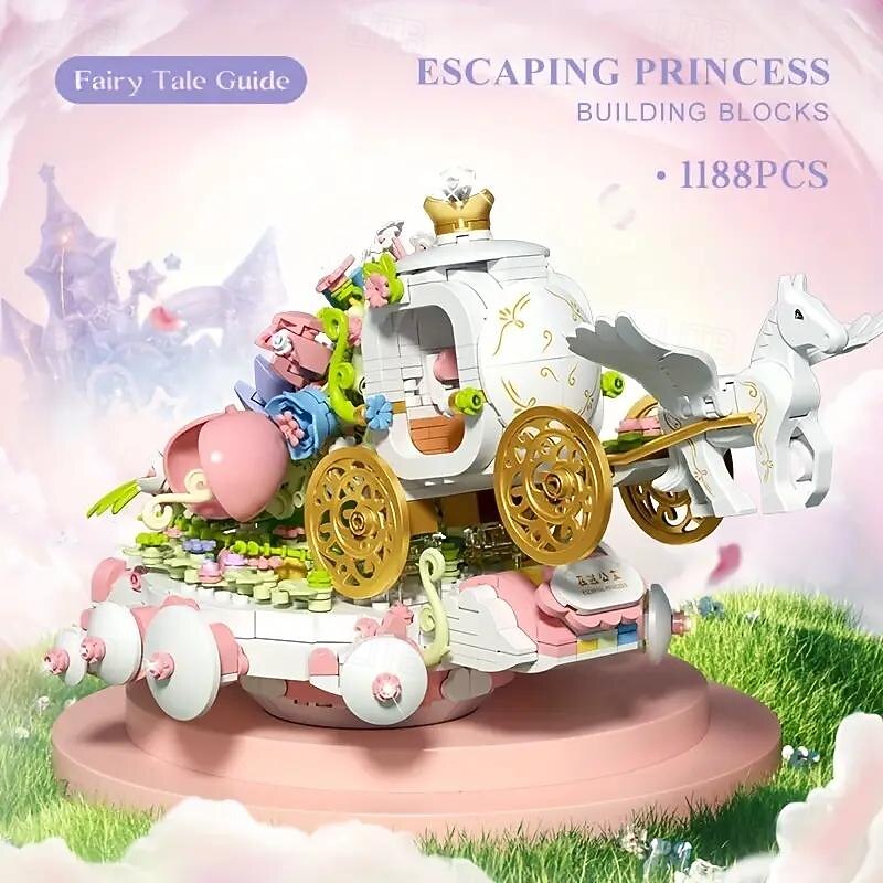 Women's Day Gifts 632 Pcs Waterside Pavilion Flower Blooming Educational With Lights Romantic Design Birthday Gift Women's Day Mother's Day Gifts for Girls Mother's Day Gifts for MoM2