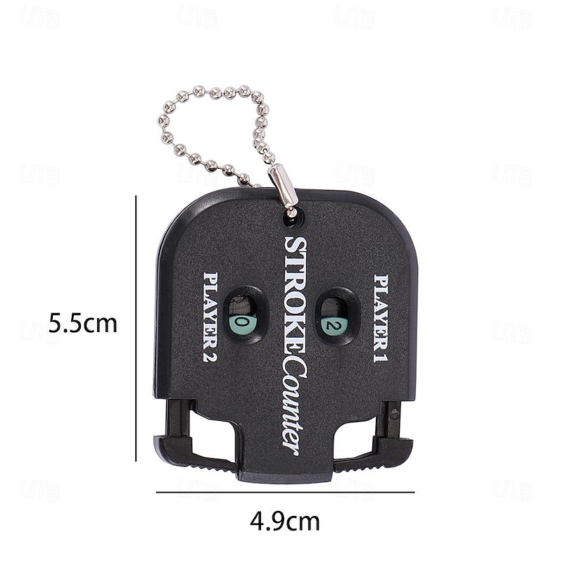 Golf Stroke Counter - Keychain Clicker Scorekeeper Game Shot Tracker - Keep Score of Golf and Mini Golf Games - Black2