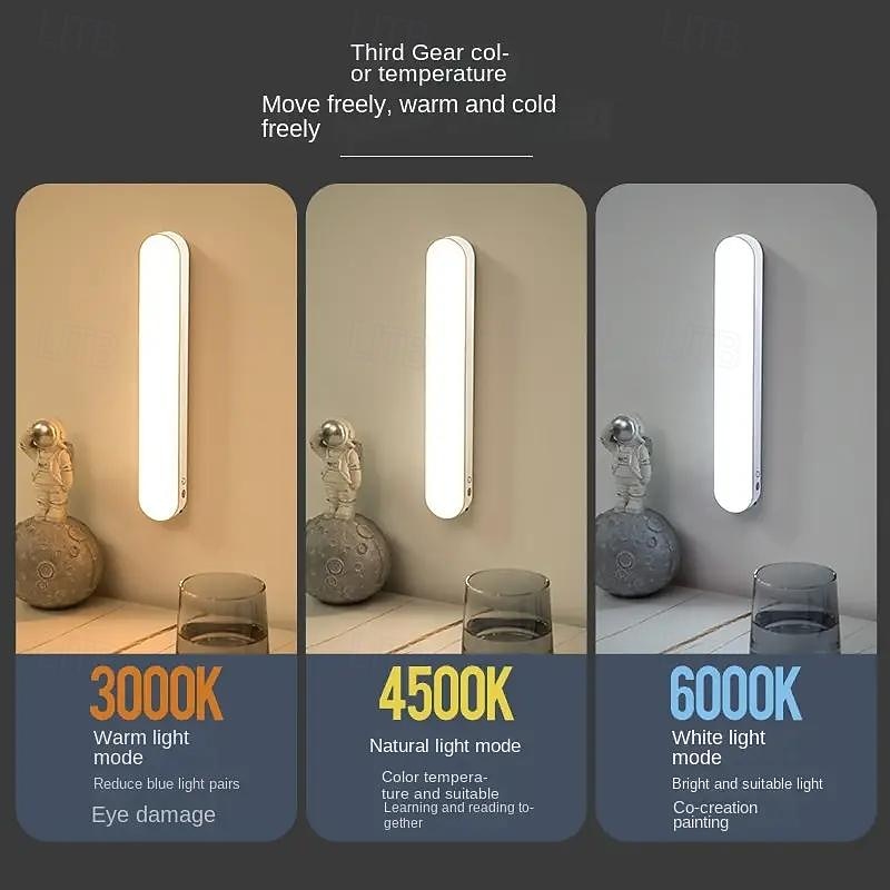 Under Cabinet Lighting, Remote Control Touch Sensor Cabinet Light Wardrobe Light Indoor Lighting USB Rechargeable Night Light Kitchen Cabinet Light Under The Counter Bedroom Dormitory Lighting4