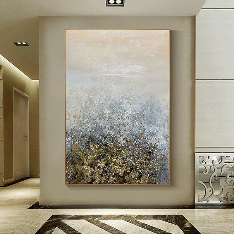 Mintura Handmade Gold Abstract Texture Oil Paintings On Canvas Wall Art Decoration Modern Picture For Home Decor Rolled Frameless Unstretched Painting3