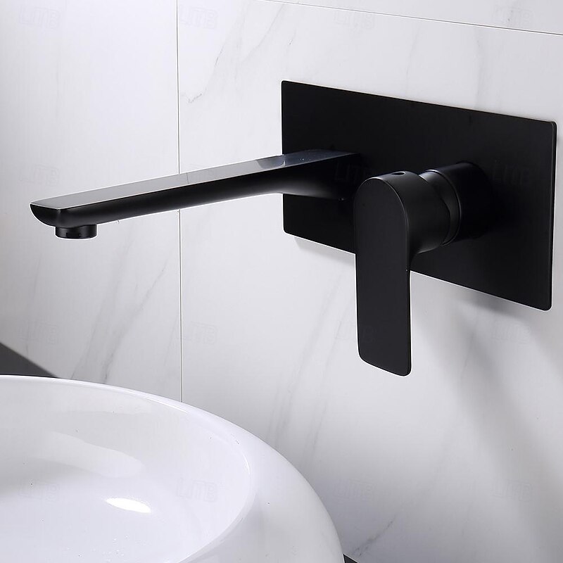 Bathroom Sink Faucet - Wall Mount Electroplated Wall Installation Wall mountedBath Taps2