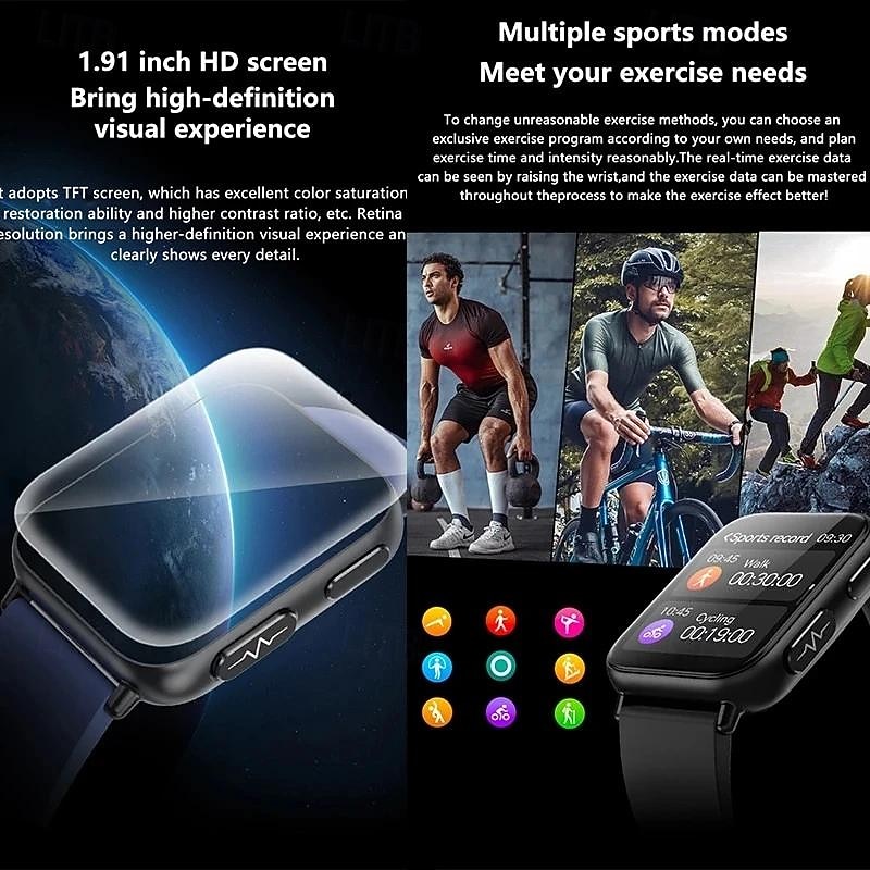 TK10 ECGPPG Smart Watch Non-invasive Blood Sugar Heart Rate Blood Pressure Blood Oxygen Sleep Monitoring Smartwatches4