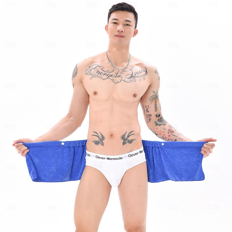 Men's Shorts, Household Absorbent and Wearable Towel Pants, Beach Sexy Bath Skirt, Ultra-Fine Fiber Anti Glare4