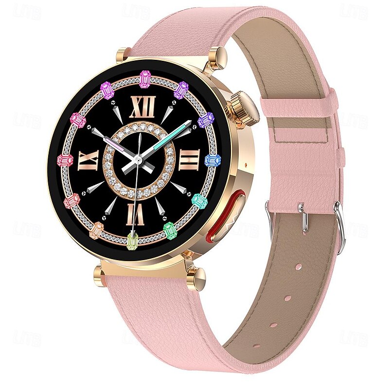 iMosi ECG PPG Women Smart Watch 1.27 inch Full Touch Screen Bluetooth Call Temperature Monitoring Pedometer Compatible with Android iOS Hands-Free Calls Waterproof IP684