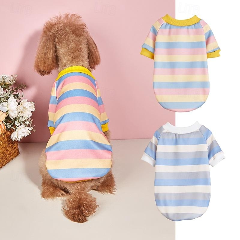 Dog Cat Shirt / T-Shirt Cute Casual Warm Breathable Soft Washable Comfortable Outdoor Casual Daily Dog Clothing for Bichon Frise Pomeranian Baby Pet Papillon Small