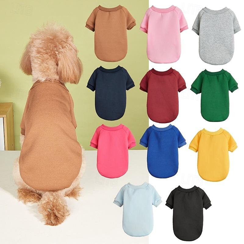 Dog Cat Sweatshirt Cute Casual Winter Warm Breathable Soft Washable Comfortable Outdoor Casual Daily Dog Clothing for Bichon Frise Pomeranian Baby Pet Papillon Small